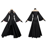 The Ribbon Hero Velvet Women Black Dress Cosplay Costume Outfit Halloween Carnival Suit