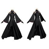 The Ribbon Hero Velvet Women Black Dress Cosplay Costume Outfit Halloween Carnival Suit