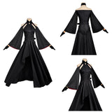 The Ribbon Hero Velvet Women Black Dress Cosplay Costume Outfit Halloween Carnival Suit