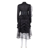 The Sandman Season 2 Death Black Dress Cosplay Costume Outfits Halloween Carnival Suit
