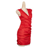 The Substance 2024 Elizabeth Women Red Dress Cosplay Costume Outfits Halloween Carnival Suit