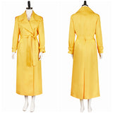 The Substance 2024 Elizabeth Women Yellow Coat Cosplay Costume Outfits Halloween Carnival Suit