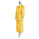 The Substance 2024 Elizabeth Women Yellow Coat Cosplay Costume Outfits Halloween Carnival Suit