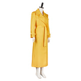 The Substance 2024 Elizabeth Women Yellow Coat Cosplay Costume Outfits Halloween Carnival Suit