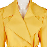 The Substance 2024 Elizabeth Women Yellow Coat Cosplay Costume Outfits Halloween Carnival Suit