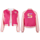 The Substance 2024 Sue Women Pink Coat Cosplay Costume Outfits Halloween Carnival Suit