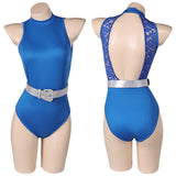 The Substance Elizabeth Women Blue Sport Jumpsuit Cosplay Costume Outfits Halloween Carnival Suit