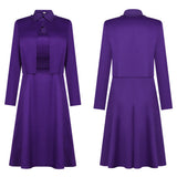 The Testaments Agnes Women Purple Outfit Cosplay Costume Outfit Halloween Carnival Suit