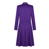 The Testaments Agnes Women Purple Outfit Cosplay Costume Outfit Halloween Carnival Suit