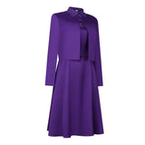 The Testaments Agnes Women Purple Outfit Cosplay Costume Outfit Halloween Carnival Suit