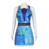 The Twits Mrs.Twit Blue Dress Outfit Cosplay Costume Outfits Halloween Carnival Suit