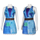 The Twits Mrs.Twit Blue Dress Outfit Cosplay Costume Outfits Halloween Carnival Suit