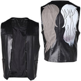 The Walking Dead Daryl Dixon Black Leather Vest Cosplay Costume Outfits Halloween Carnival Suit