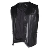 The Walking Dead Daryl Dixon Black Leather Vest Cosplay Costume Outfits Halloween Carnival Suit