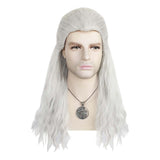 The Witcher Geralt of Rivia Cosplay Wig Heat Resistant Synthetic Hair Carnival Halloween Party Props