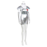 The Wonderful Wizard of Oz Tin Man Genderbend Version Silver Outfit Cosplay Costume Outfit Halloween Carnival Suit