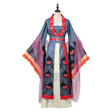 Though I Am an Inept Villainess Huang Linglin Women Blue Hanfu Cosplay Costume Outfit Halloween Carnival Suit