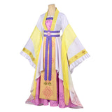 Though I Am an Inept Villainess Huang Linglin Women Yellow Dress Cosplay Costume Outfit Halloween Carnival Suit