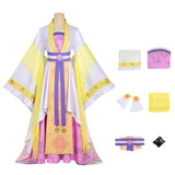 Though I Am an Inept Villainess Huang Linglin Women Yellow Dress Cosplay Costume Outfit Halloween Carnival Suit