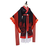 Though I Am an Inept Villainess Shu Keigetsu Red and Black Outfit Cosplay Costume Outfit Halloween Carnival Suit