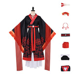 Though I Am an Inept Villainess Shu Keigetsu Red and Black Outfit Cosplay Costume Outfit Halloween Carnival Suit