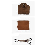 Titanic Jack Dawson Brown Outfit Cosplay Costume Outfits Halloween Carnival Suit