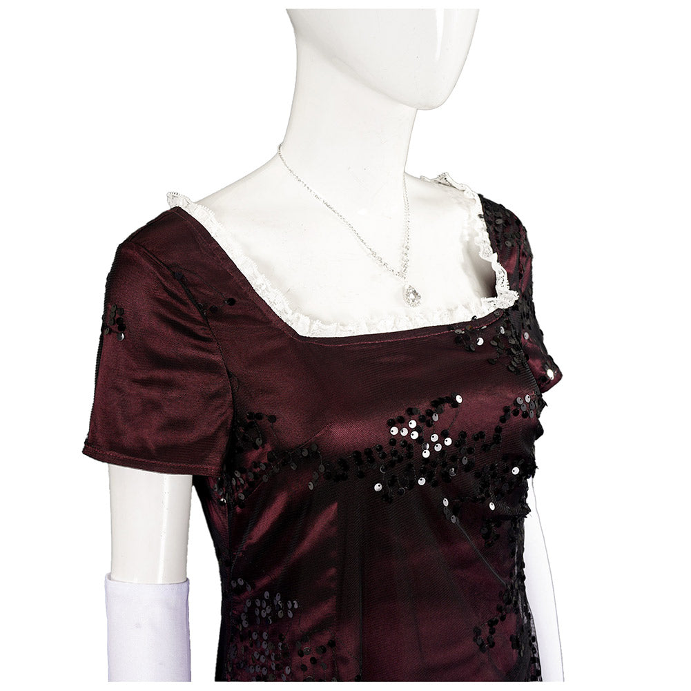 Titanic Rose DeWitt Bukater Red Dress Cosplay Costume Outfits Hallowee – TrendsinCosplay