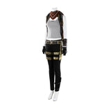 Tomb Raider Lara Croft Women Gray Outfit Cosplay Costume Outfit Halloween Carnival Suit