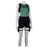 Tomb Raider Lara Croft Women Green Outfit Cosplay Costume Outfit Halloween Carnival Suit