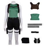 Tomb Raider Lara Croft Women Green Outfit Cosplay Costume Outfit Halloween Carnival Suit