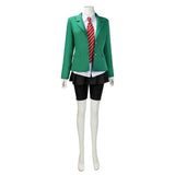 Tomo-chan Is a Girl! Tomo Aizaw Women Green Suit Cosplay Costume Outfits Halloween Carnival Suit