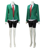 Tomo-chan Is a Girl! Tomo Aizaw Women Green Suit Cosplay Costume Outfits Halloween Carnival Suit