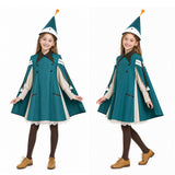 Tongari Boushi no Atelier Coco Kids Children Green Outfit Cosplay Costume Outfit Halloween Carnival Suit