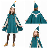 Tongari Boushi no Atelier Coco Kids Children Green Outfit Cosplay Costume Outfit Halloween Carnival Suit