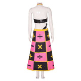 Trish Una Women Pink Dress Cosplay Costume Outfit Halloween Carnival Suit