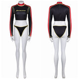 TV Baywatch Summer Quinn Women Black Split Swimsuit Cosplay Costume Outfits Halloween Carnival Suit