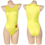 TV Baywatch Women Yellow One-piece Swimsuit Cosplay Costume Outfits Halloween Carnival Suit