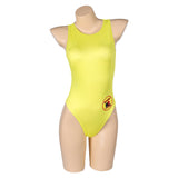 TV Baywatch Women Yellow One-piece Swimsuit Cosplay Costume Outfits Halloween Carnival Suit