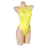 TV Baywatch Women Yellow One-piece Swimsuit Cosplay Costume Outfits Halloween Carnival Suit