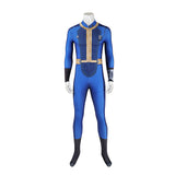 TV Fallout Vault 33 Dweller Blue Printed Jumpsuit Cosplay Costume Outfits Halloween Carnival Suit