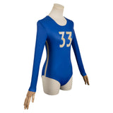 TV Fallout Vault 33 Dweller Lucy Women One-piece Blue Jumpsuit Cosplay Costume Outfits Halloween Carnival Suit