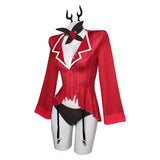 TV Hazbin Hotel Alastor Women Red Sexy Suit Cosplay Costume Outfits Halloween Carnival Suit