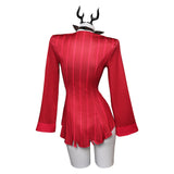 TV Hazbin Hotel Alastor Women Red Sexy Suit Cosplay Costume Outfits Halloween Carnival Suit