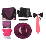 TV Hazbin Hotel Angel Dust Women Purple Combat Suit Cosplay Costume Outfits Halloween Carnival Suit