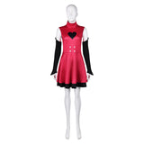 TV Hazbin Hotel Charlie Morningstar Women Pink Dress Combat Outfit Cosplay Costume Outfits Halloween Carnival Suit