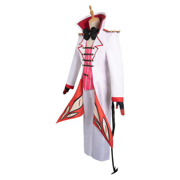 TV Hazbin Hotel Lucifer Morningstar White Combat Suit Cosplay Costume ...