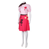 TV Hazbin Hotel Niffty Women Pink Printed Dress Cosplay Costume Outfits Halloween Carnival Suit