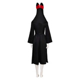 TV Hazbin Hotel Nun Alastor Women Black Dress With Hat Cosplay Costume Outfits Halloween Carnival Suit