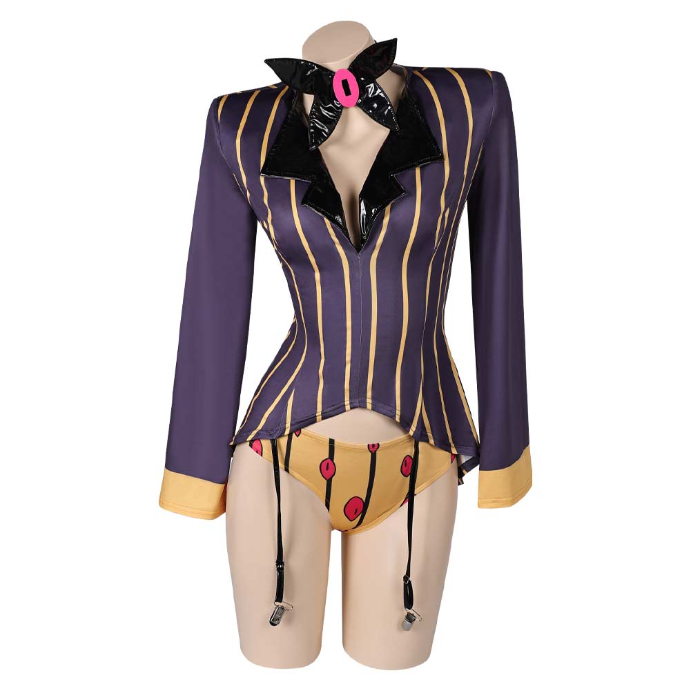 TV Hazbin Hotel Sir Pentious Women Purple Sexy Suit Cosplay Costume Ou TrendsinCosplay TV Hazbin Hotel Sir Pentious Women Purple Sexy Suit Cosplay Costume Ou TrendsinCosplay