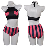 TV Hazbin Hotel Velvette Women Black Split Swimsuit Cosplay Costume Outfits Halloween Carnival Suit